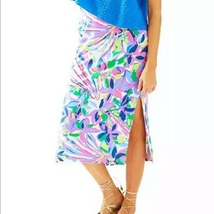 lilly pulitzer flower skirt rare nwot